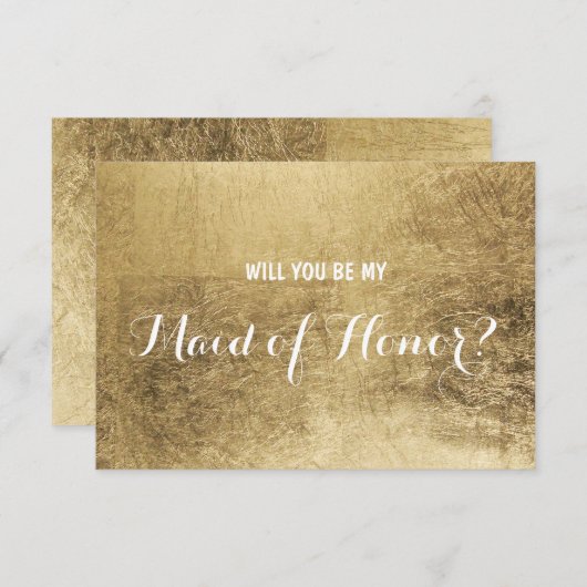 Luxury faux goudblad Zal je mijn eerbewijs zijn? Kaart (Voorkant / Achterkant)