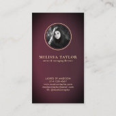Luxury Faux gradiënt Violet en Bourgogne 2 foto's Visitekaartje (Achterkant)