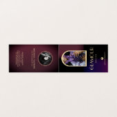 Luxury Faux gradiënt Violet en Bourgogne 2 foto's Visitekaartje (Buitenkant ongevouwen)