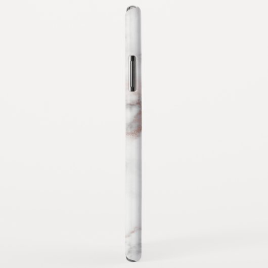 Luxury Faux Marble Roos-Gold Accents Monogram Case-Mate iPhone Case (Achterkant/rechts)