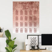 Luxury faux roos goudblad tafelblad 18 poster (Thuiskantoor)