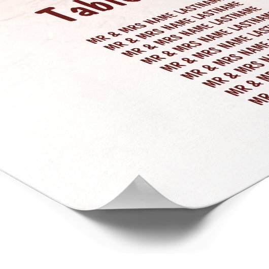 Luxury faux roos goudblad tafelblad 18 poster (Hoek)