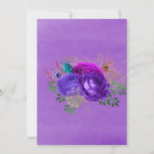 Luxury Fiesta Peacock Glitter Engagement Party Kaart (Achterkant)