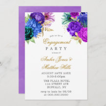 Luxury Fiesta Peacock Glitter Engagement Party