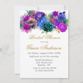 Luxury Fiesta Peacock Gold Vrijgezellenfeest Kaart (Voorkant)