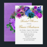 Luxury Fiesta Peacock Gold Vrijgezellenfeest Kaart<br><div class="desc">Je zult van deze luxe fistelenpauzes houden met kleurrijke pinda's in paars,  roze en blauw met glitter. Geweldig voor je trouwfeesten!</div>