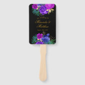 Luxury Fiesta Peacock Gold Weddenschap Hartelijk d Handwaaier (Voorkant)