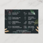 Luxury Filler Aftercare Instructions Card Visitekaartje (Achterkant)