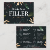 Luxury Filler Aftercare Instructions Card Visitekaartje (Voorkant / Achterkant)
