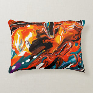 Luxury Fliud Art Abstracte Trendy Colorful backgro Accent Kussen