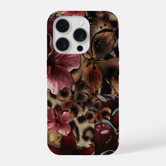 Luxury Floral Aesthetic Phone Case iPhone Hoesje (Achterkant)