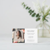 Luxury Floral Arch Photo Stylish Interior Designer Visitekaartje (Staand voorkant)