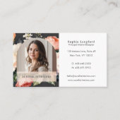 Luxury Floral Arch Photo Stylish Interior Designer Visitekaartje (Voorkant)