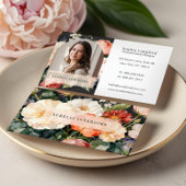 Luxury Floral Arch Photo Stylish Interior Designer Visitekaartje
