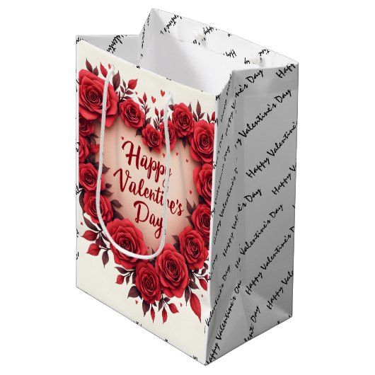 Luxury Floral Beautiful Love Modern Collection Medium Cadeauzakje (Voorkant Gekanteld)