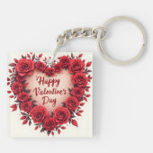 Luxury Floral Beautiful Love Modern Collection Sleutelhanger (Achterkant)