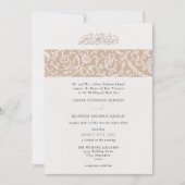 Luxury Floral Beige Islamic Muslim Wedding Kaart (Voorkant)
