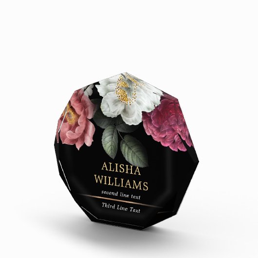 Luxury Floral Black Gold op maat Fotoblokken (Rechts)