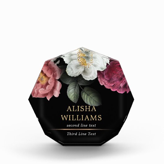 Luxury Floral Black Gold op maat Fotoblokken (Voorkant)