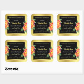 Luxury Floral Gold Black Product Packaging Labels (Vel)