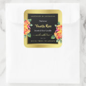 Luxury Floral Gold Black Product Packaging Labels (Tas)