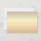 Luxury Floral Silver en Gold Wedding RSVP-Kaart (Achterkant)