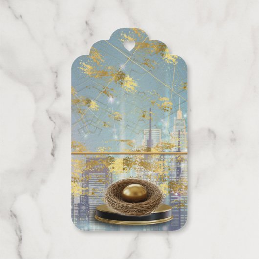  Luxury Foil Easter Invitation Card Cadeaulabels (Achterkant)