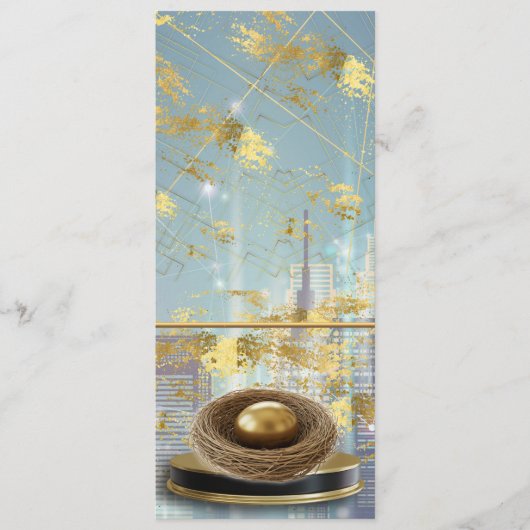 Luxury Foil Easter Menu Card (Voorkant)