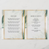 Luxury Foliage Gold Celebration of Life Programme (Achterkant)