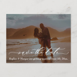 Luxury Font Typografie Romantic Beach foto Briefkaart