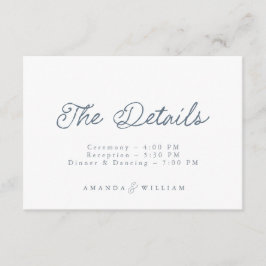 Luxury French Wedding Details Card  Kaart