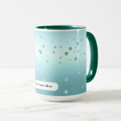 Luxury Frosty Green Azure Bronze Dew Dots  Mok (Voorkant rechts)
