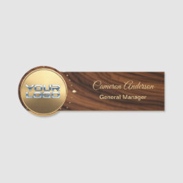 Luxury Full Mahogany Wood Name Tag