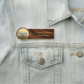 Luxury Full Mahogany Wood Name Tag (In situ)