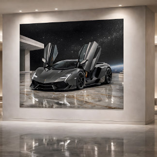 Luxury Futuristic Hypercar Art  Kaart