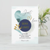 Luxury Galaxy Wedding - "Just Love" Starry Party Kaart (Staand voorkant)