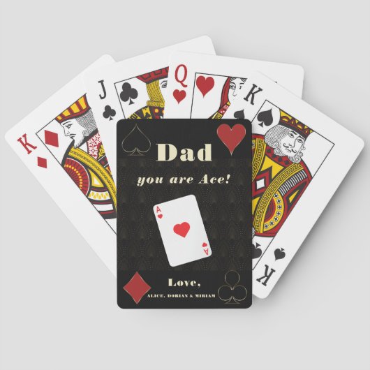 Luxury Gatsby Casino Vegas Poker Father's Day Pokerkaarten (Achterkant)