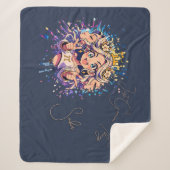 Luxury Gemini Name Sherpa Birthday Blanket Deken (Voorkant)