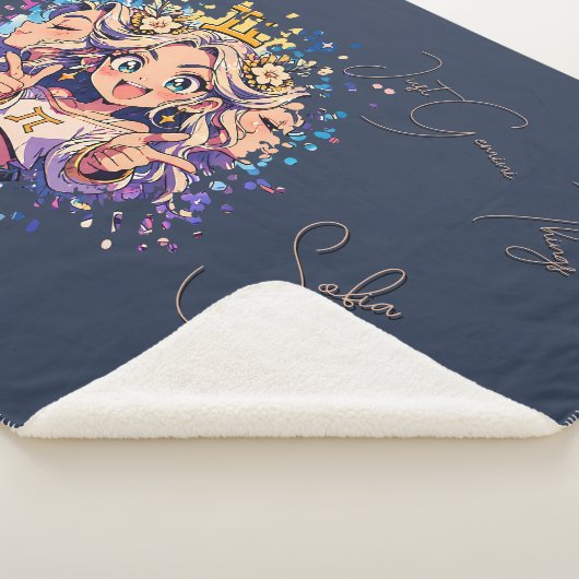 Luxury Gemini Name Sherpa Birthday Blanket Deken (3/4)