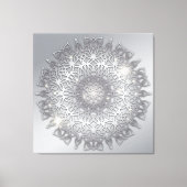 Luxury Gglozing Sparkouszilver Metallic Mandala Canvas Afdruk (Voorkant)