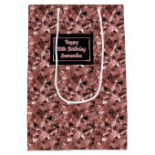 Luxury Gift Bag Rose Gold and Black Party Style Medium Cadeauzakje (Achterkant)