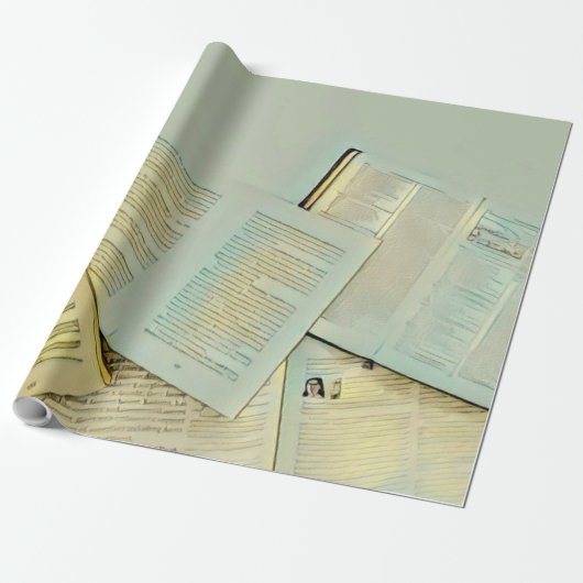 Luxury gifts for book lovers cadeaupapier (Uitgerold)