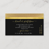 Luxury Girly Gold Glitter Luminous Stars op zwart Visitekaartje (Achterkant)