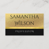 Luxury Girly Gold Glitter Luminous Stars op zwart Visitekaartje (Voorkant)