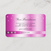 Luxury Girly Pink Glitter Sparking Stars Monogram Visitekaartje (Achterkant)