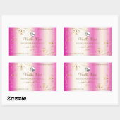 Luxury Girly Pink Gold  Product Labels Logo (Vel)