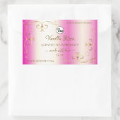 Luxury Girly Pink Gold  Product Labels Logo (Tas)
