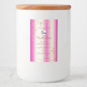 Luxury Girly Pink Gold  Product Labels Logo Voedselcontainer Etiket (Voorkant)