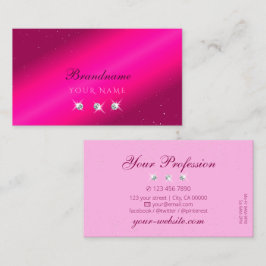 Luxury Girly Pink Sparkle Stars Diamonds Stijlvol Visitekaartje