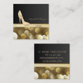 Luxury Glam Elegant, Bokeh, Hiel Vierkante Visitekaartje (Voorkant / Achterkant)